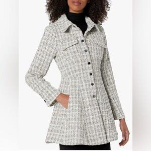 Laundry Tweed peplum coat Sz XS